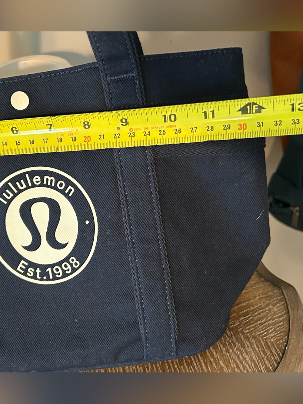 lululemon athletica True Navy Canvas Tote with Interior Pockets - Picture 6 of 7